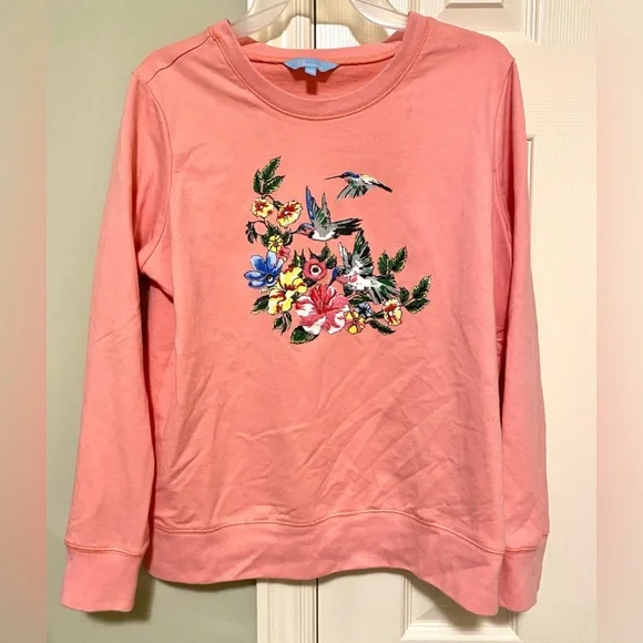 Embroidered Hummingbird Sweater - Picture 1 of 2